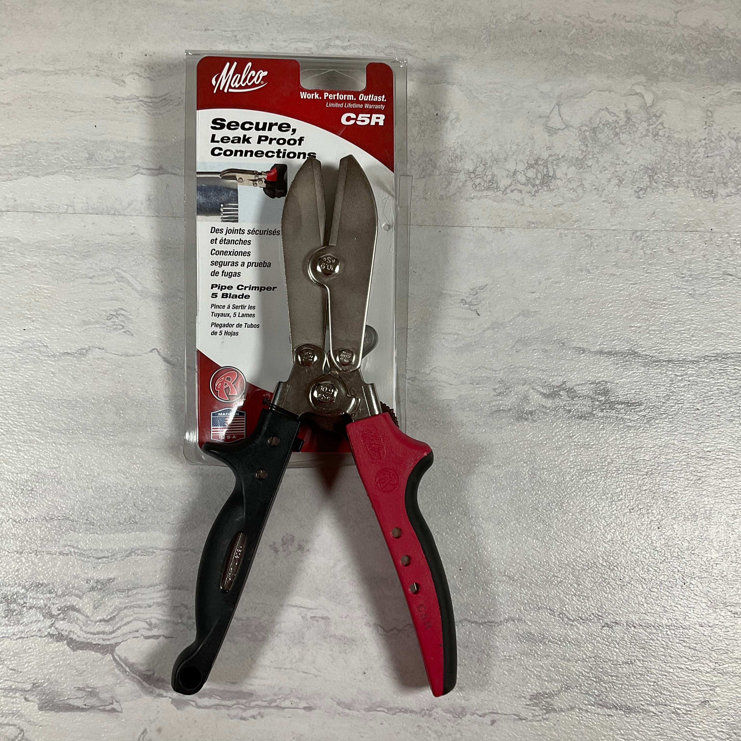 Malco Redline 5-Blade Hand Tool Plier Crimper Model # C5R (7345169891566)